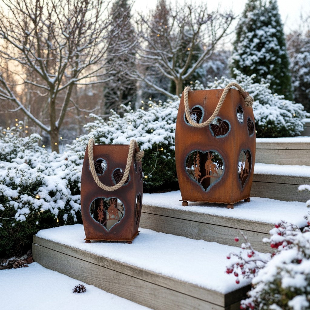 Laterne Herz „Hirsch und Tanne”