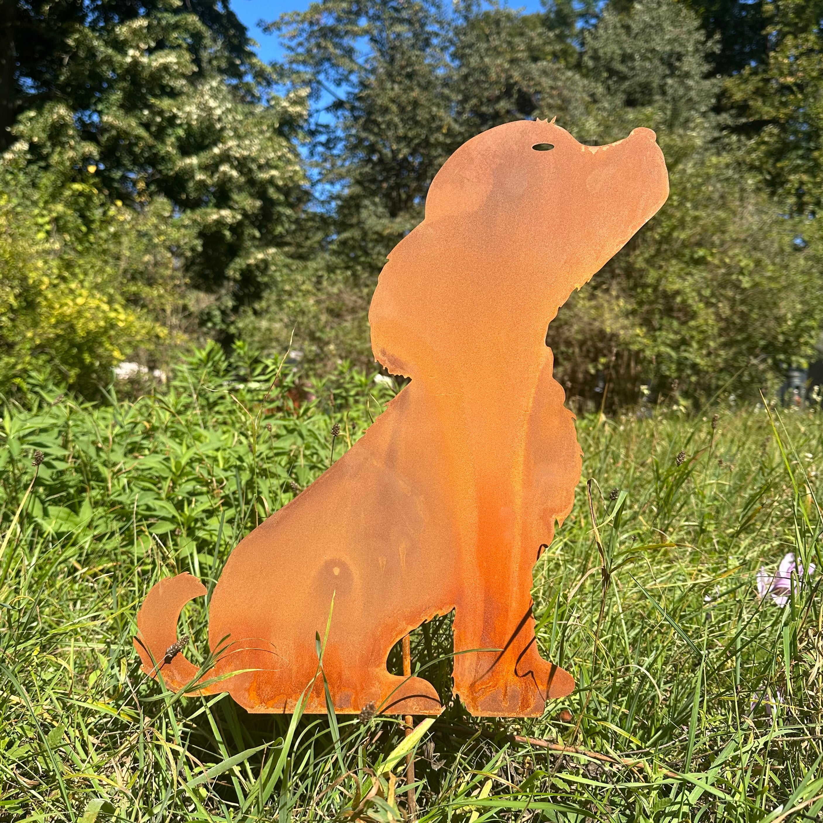 Hund „Spaniel sitzend”