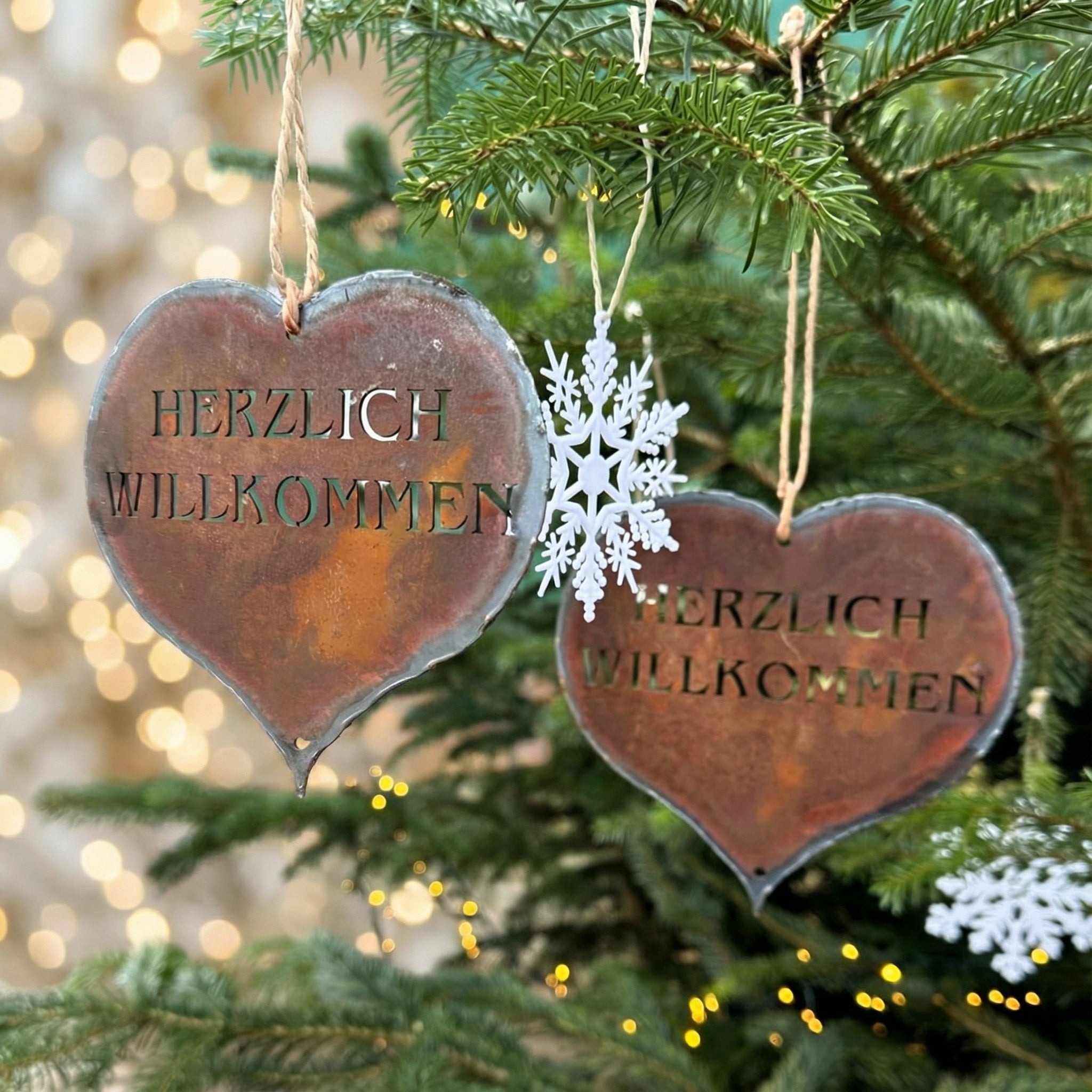 Herz-Anhänger „Herzlich Willkommen”